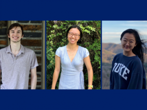 The 2021 Faculty Scholars: Three Undergraduates Showing an Exceptional Research Record 
